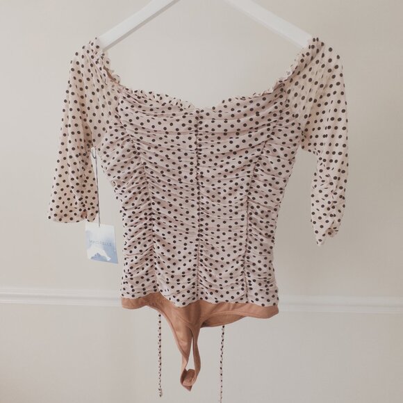 MAJORELLE Selina Bodysuit in Pink Dot - Picture 6 of 9